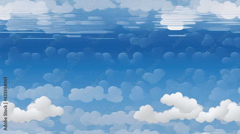 blue sky with clouds for wallpaper or background - obrazy, fototapety, plakaty 