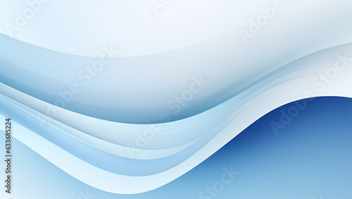 Blue pastel abstract background with smooth dynamic waves.