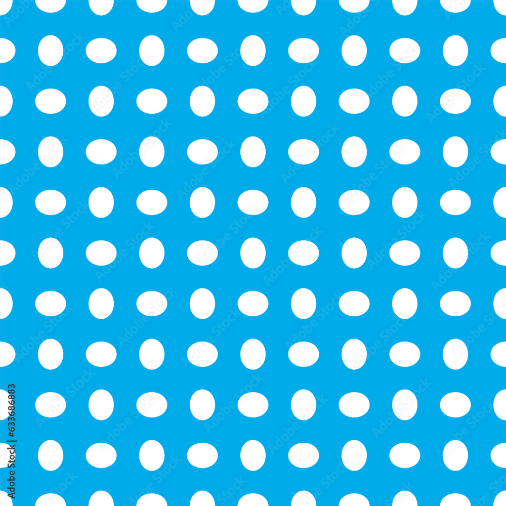 Polka dot seamless pattern, light blue polka dot vector background.