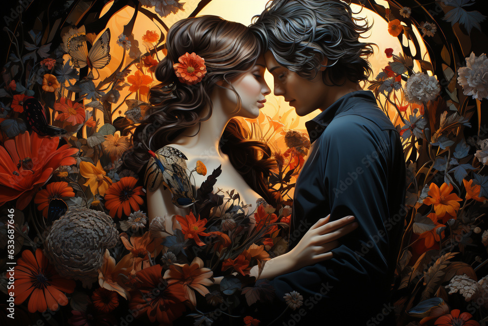 Unveil the beauty of love through a unique and artistic portrayal of a
