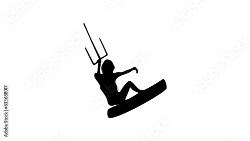 kiteboarder silhouette