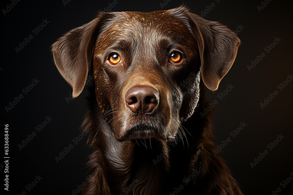 Capture the captivating essence of a dog beauty through a stunning portrait illuminated by soft, natural light. Ai generated Capture the captivating essence of a dog beauty through a stunning portrait illuminated by soft, natural light. Ai generated