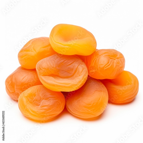 Dried Apricots isolated on white background 