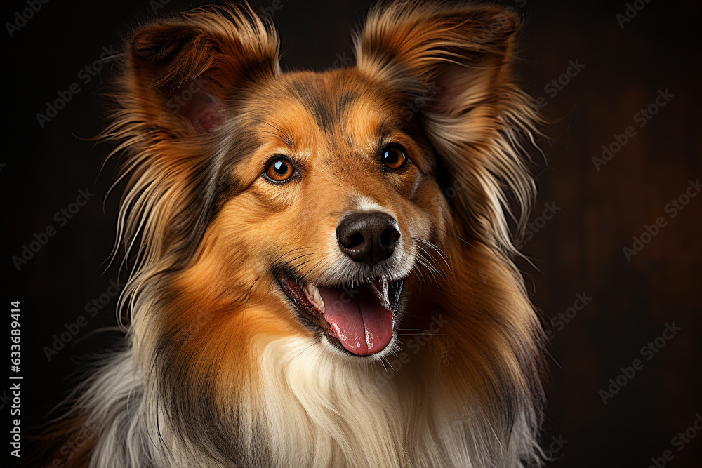 Capture the captivating essence of a dog beauty through a stunning portrait illuminated by soft, natural light. Ai generated