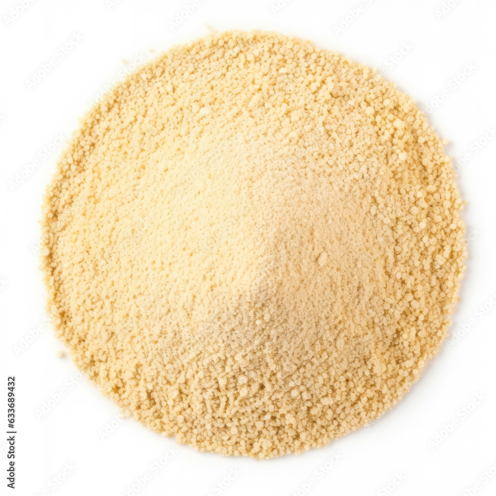 Quinoa Flour top view isolated on white background Quinoa Flour top view isolated on white background