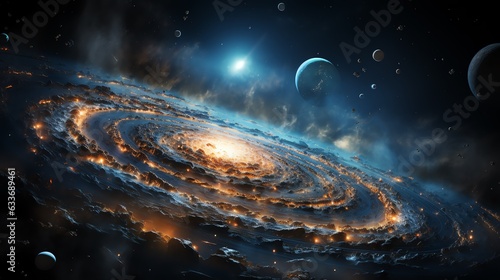 Colorful space galaxy cloud nebula. Stary night cosmos. Universe science astronomy. Supernova background wallpaper