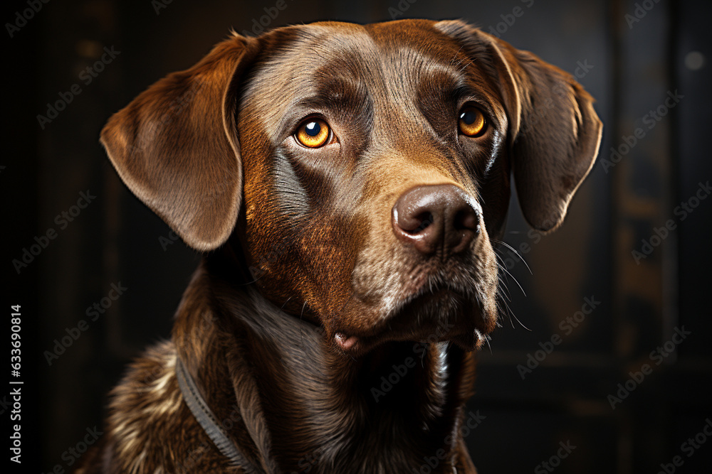 Capture the captivating essence of a dog beauty through a stunning portrait illuminated by soft, natural light. Ai generated Capture the captivating essence of a dog beauty through a stunning portrait illuminated by soft, natural light. Ai generated