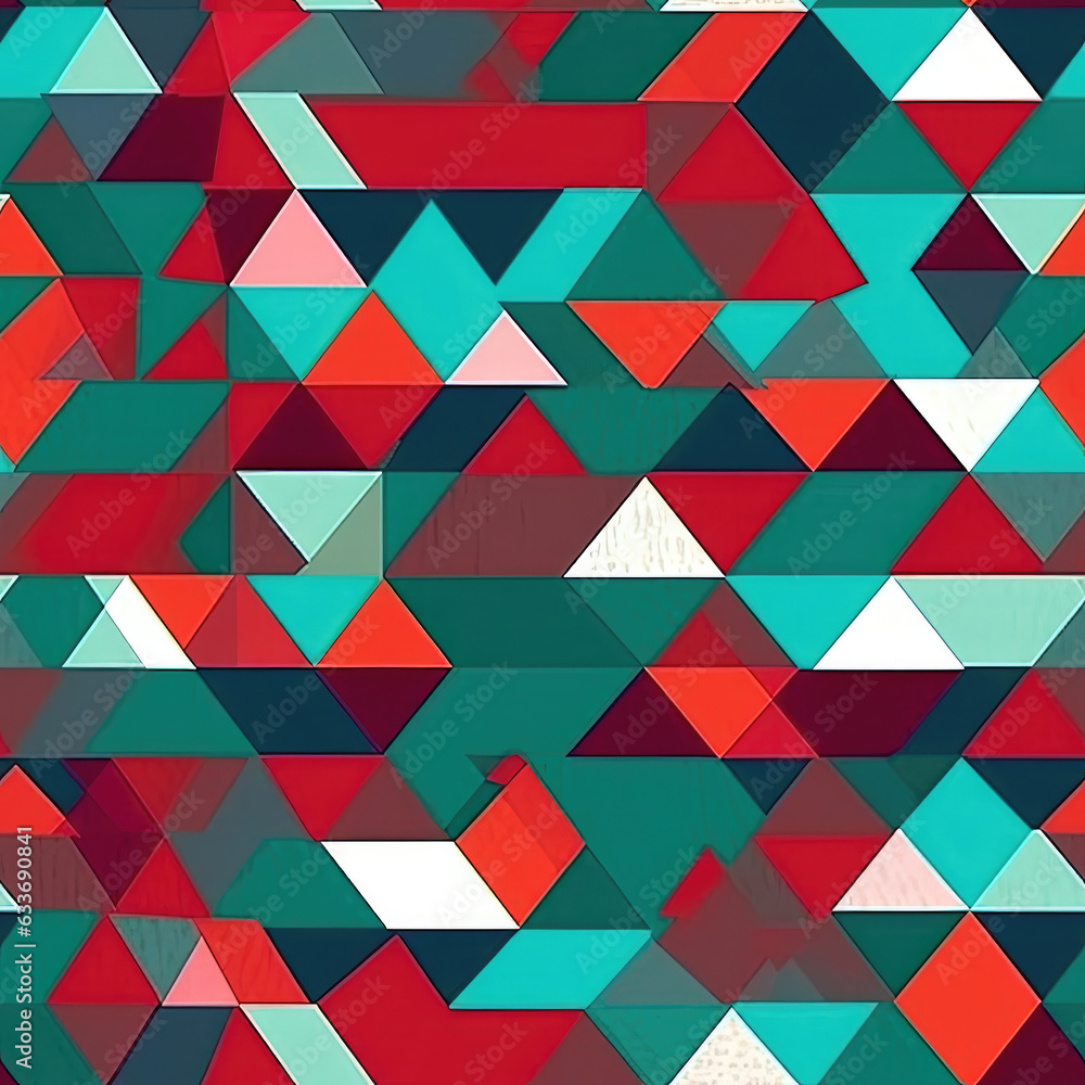Intricate colorful background with mix of shapes and colors - Generative AI Intricate colorful background with mix of shapes and colors - Generative AI