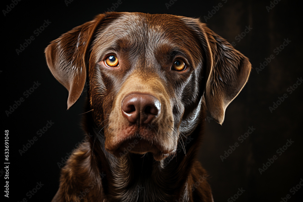 Capture the captivating essence of a dog beauty through a stunning portrait illuminated by soft, natural light. Ai generated Capture the captivating essence of a dog beauty through a stunning portrait illuminated by soft, natural light. Ai generated
