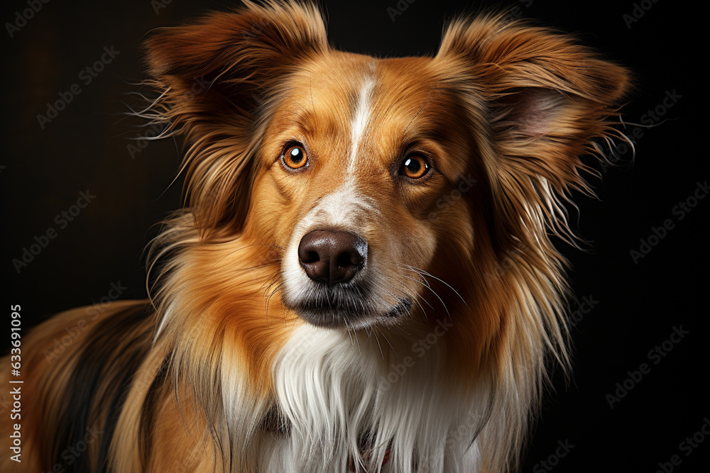 Capture the captivating essence of a dog beauty through a stunning portrait illuminated by soft, natural light. Ai generated Capture the captivating essence of a dog beauty through a stunning portrait illuminated by soft, natural light. Ai generated