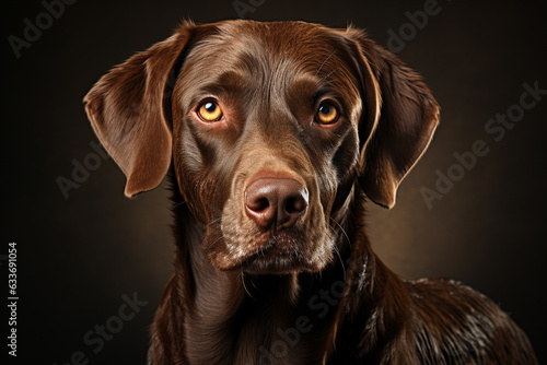 Capture the captivating essence of a dog beauty through a stunning portrait illuminated by soft, natural light. Ai generated © dragomirescu