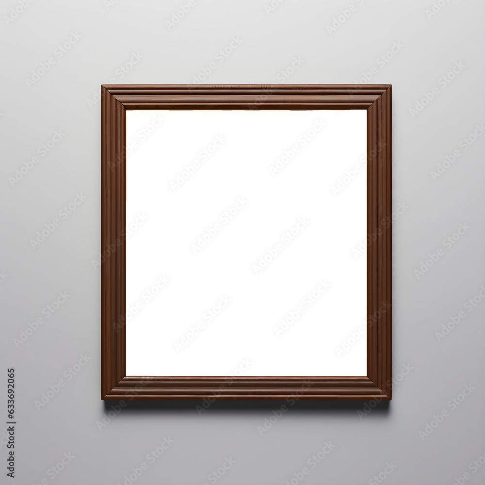 poster photo mockup with classic wooden frame on white wall poster photo mockup with classic wooden frame on white wall