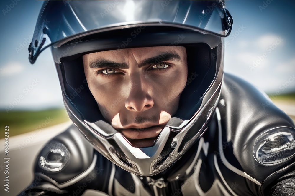 biker in helmet biker in helmet