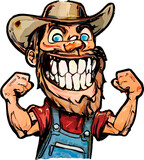 cartoon illustration of a cowboy