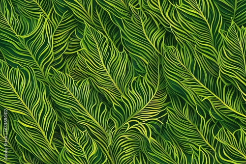seamless tropical pattern with palm leaf and floral background