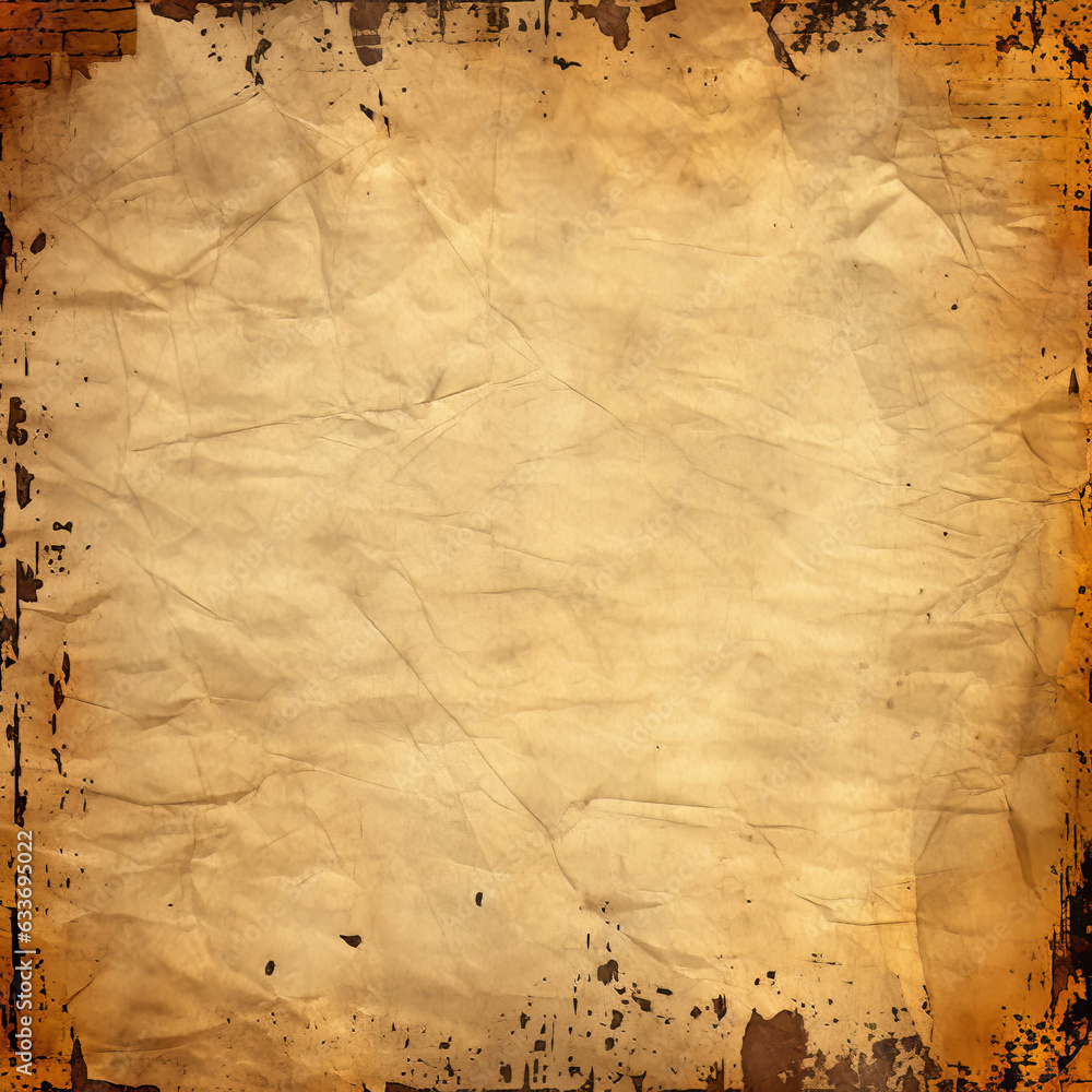 Old ancient vintage crumpled paper texture