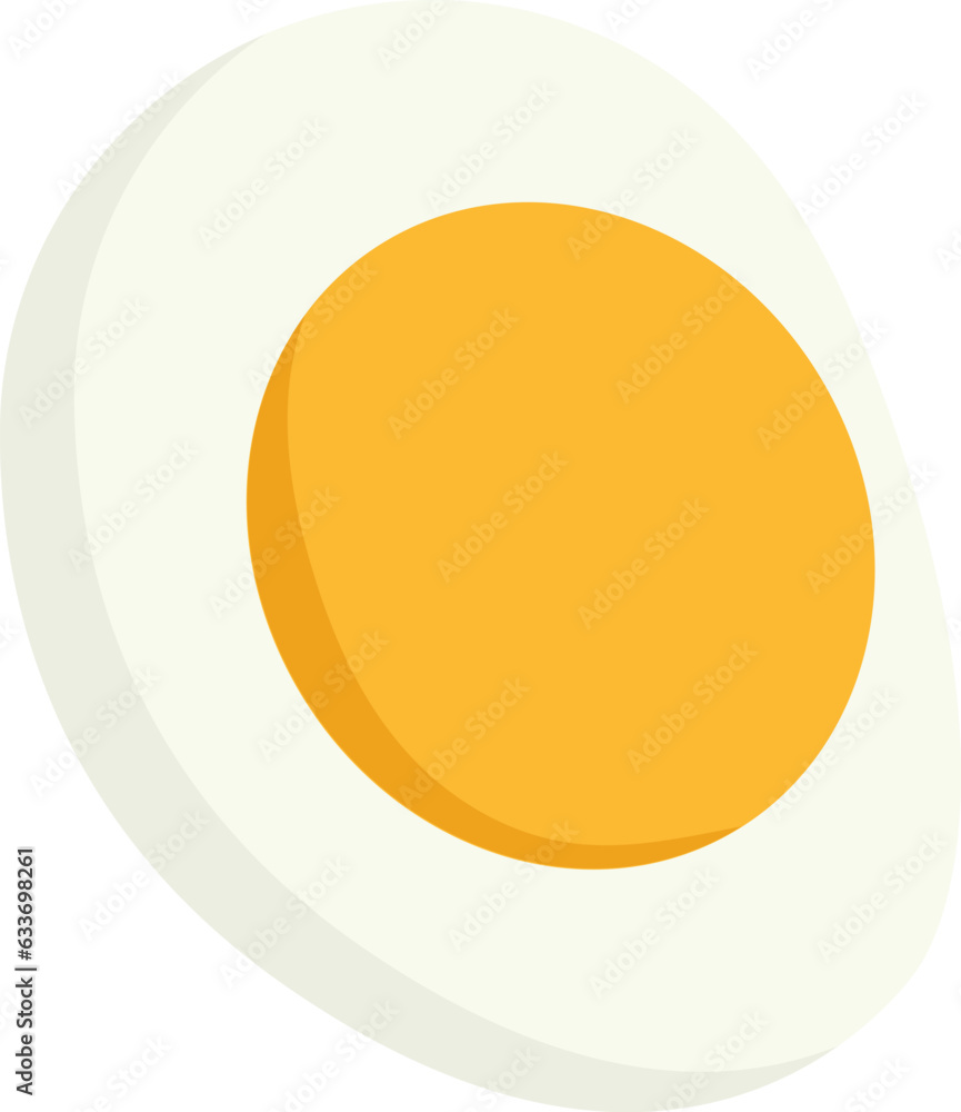 A boil egg in vector