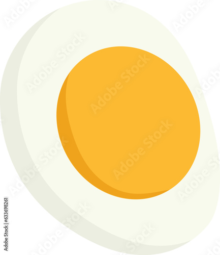 A boil egg in vector