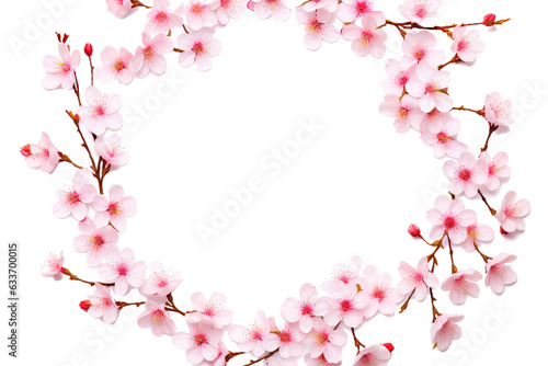 sakura flowers isolated on white