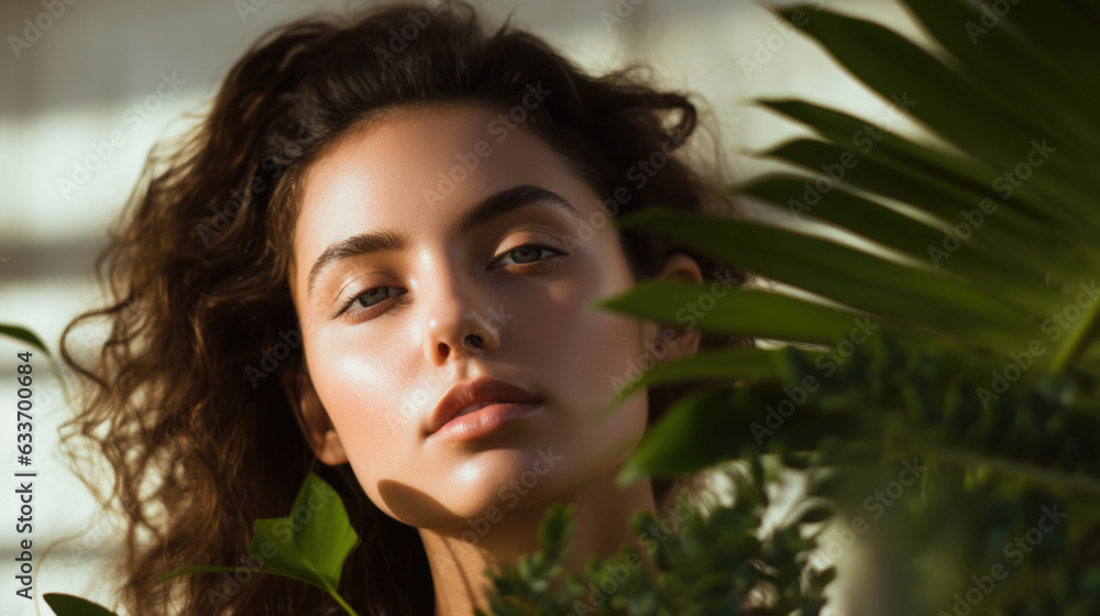 Beautiful woman with natural make-up Beautiful woman with natural make-up