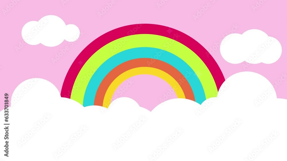Rainbow animation video, loop motion graphic background Rainbow animation video, loop motion graphic background