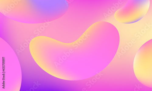 Fluid color trendy background. creative shapes composition for banner, Pink banner