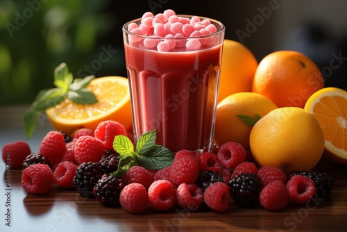 delicious and healthy fruit juice with antioxidants. Healthy living and weight loss concept