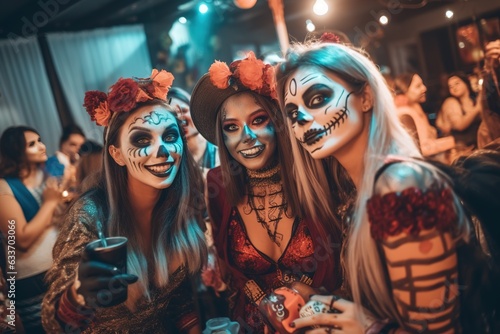 Halloween selfie on a party, halloween costumes,