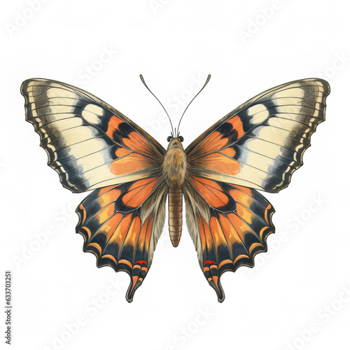 Colourful Textured Butterfly Illustration © bilge