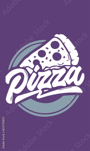 Pizza Food Stylist Logo Design with Icons Free Vector option2