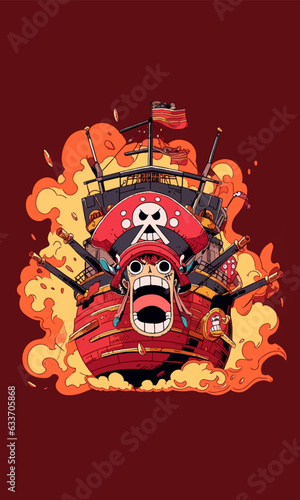 Ship Captain Cartoon Art Work, Punch, and Mascot Style Portrait