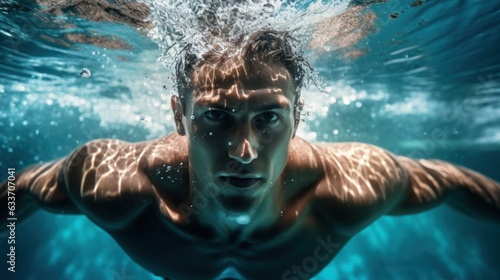 Man Swimming Underwater © Jan