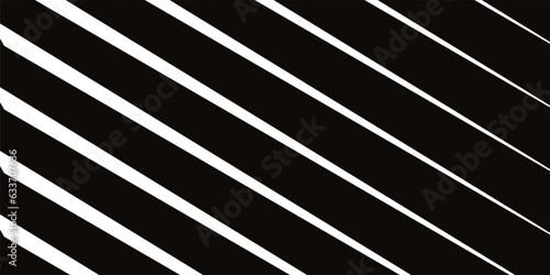 Abstract Black and White Stripe. Backdrop Geometric Incline Line, Optical Illusion for Banner, Poster, Cover, Web. 3d Optical Op Art in Vector illustration. 