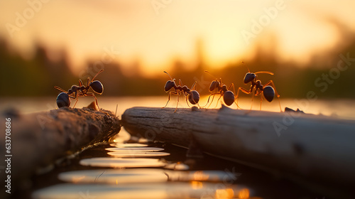 Team of ants  at sunset © AhmadSoleh