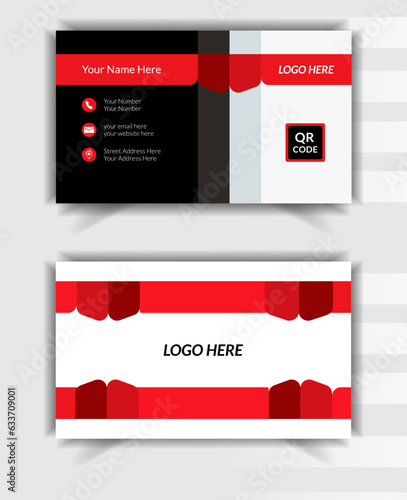 business card design Black And Red color Corporate Design Template