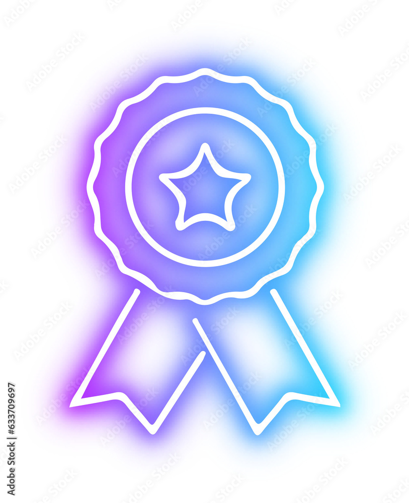 Set of Food delivery neon