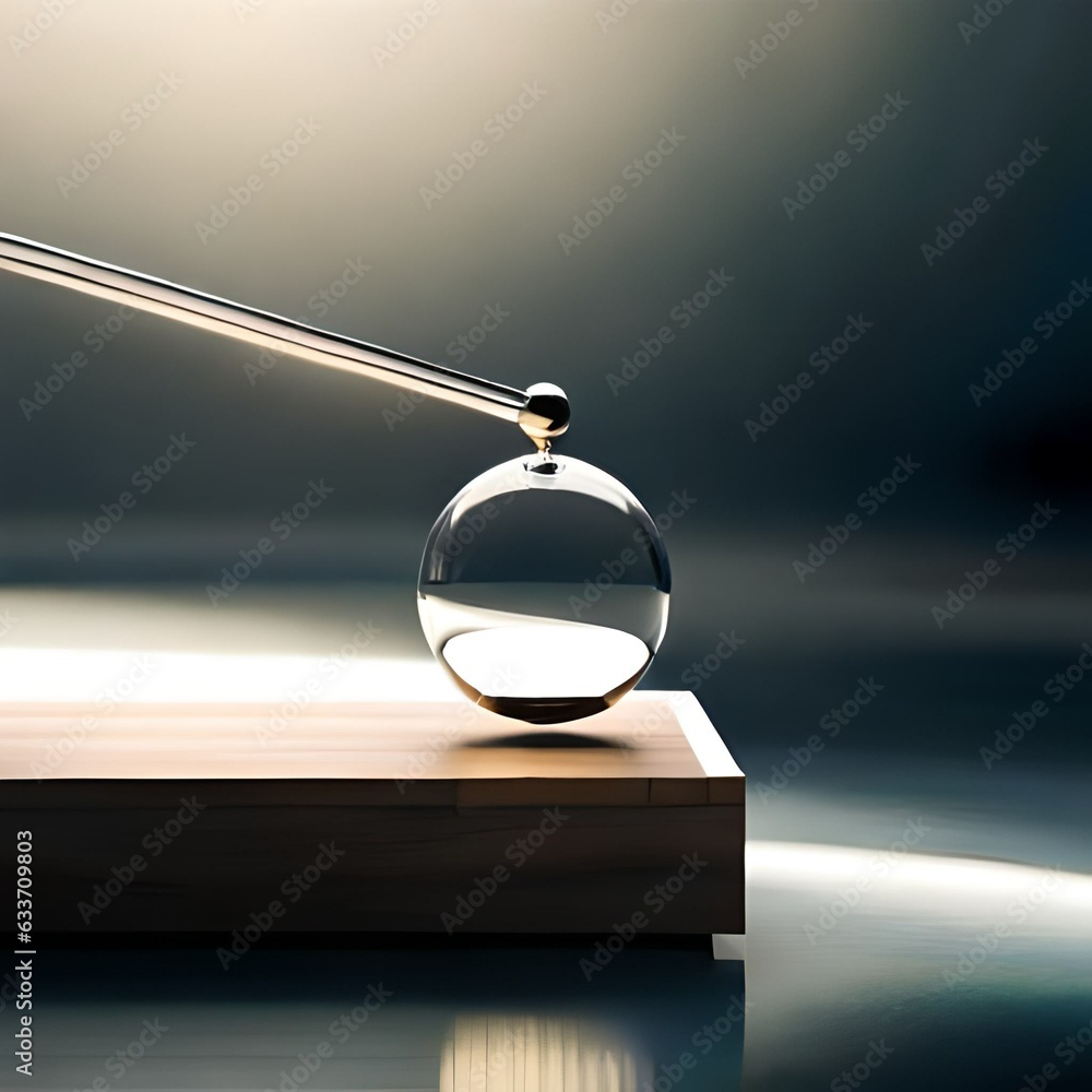 glass globe on a shelf generating by AI technology glass globe on a shelf generating by AI technology