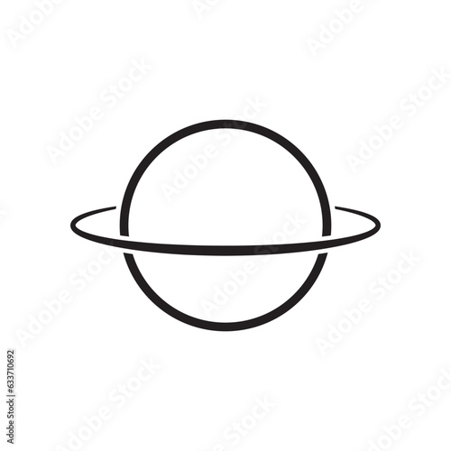 planetary rings icon logo design vector isolated on white background.
