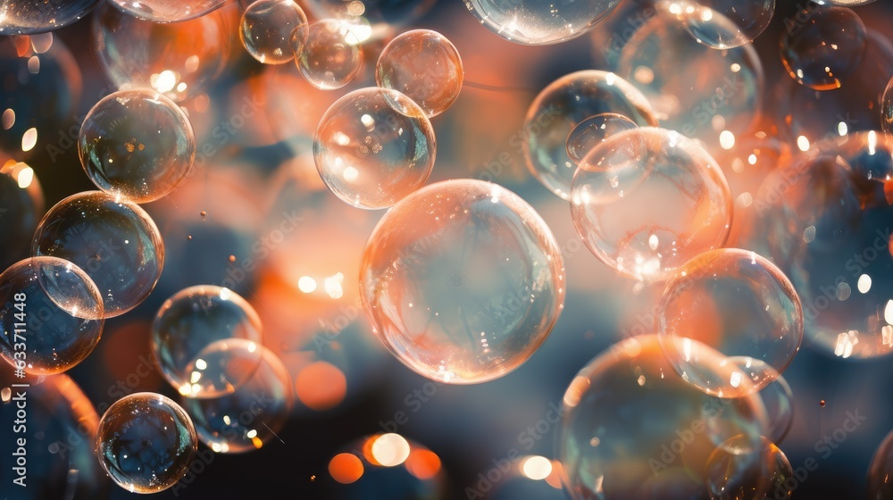  Floating Light Bubbles Closeup