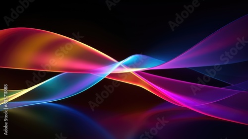 Multicolor Luminous Ribbon Background