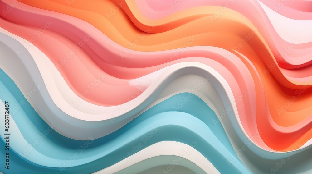 Wavy Shapes in Pastel Colors Wavy Shapes in Pastel Colors