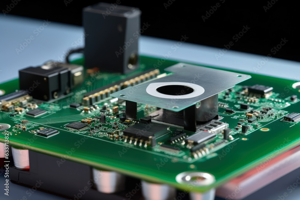 High-performance vision system with intricate circuit board and precision sensors High-performance vision system with intricate circuit board and precision sensors