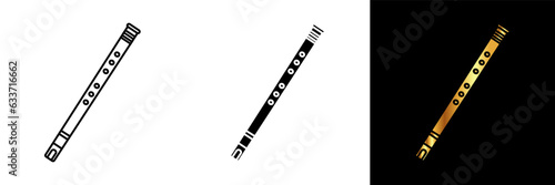 The Suling Icon captures the essence of the enchanting bamboo flute, a versatile and melodious instrument used in various cultural traditions around the world to create soul-stirring melodies.