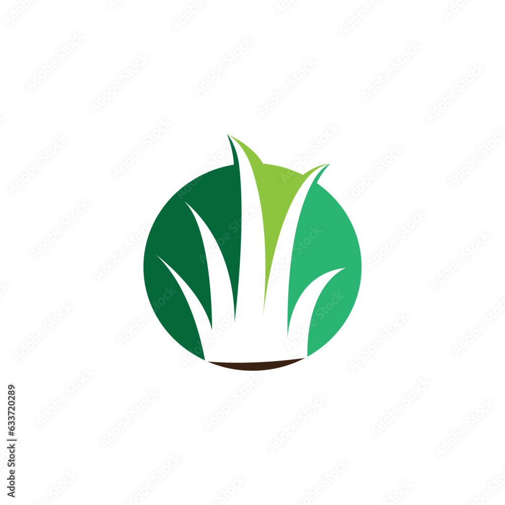 Green grass. Spring. Gazon. Vector icon. web version.