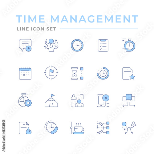 Set color icons of time management