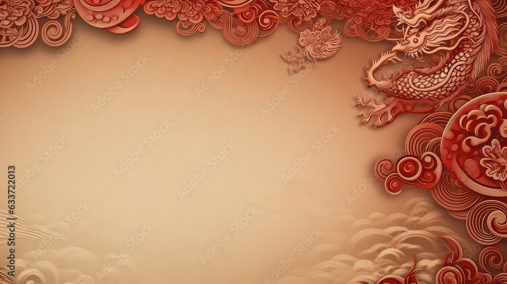 Chinese new year banner with copy space