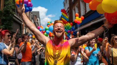 LGBTQ Celebrating Christopher Street day - stock picture photo