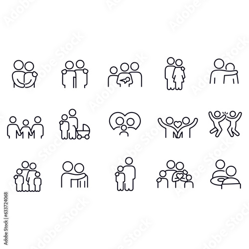 Families icons vector design 