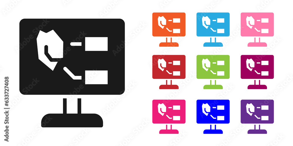Black Agricultural soil test and results icon isolated on white background. Digital soil analysis. Set icons colorful. Vector Black Agricultural soil test and results icon isolated on white background. Digital soil analysis. Set icons colorful. Vector
