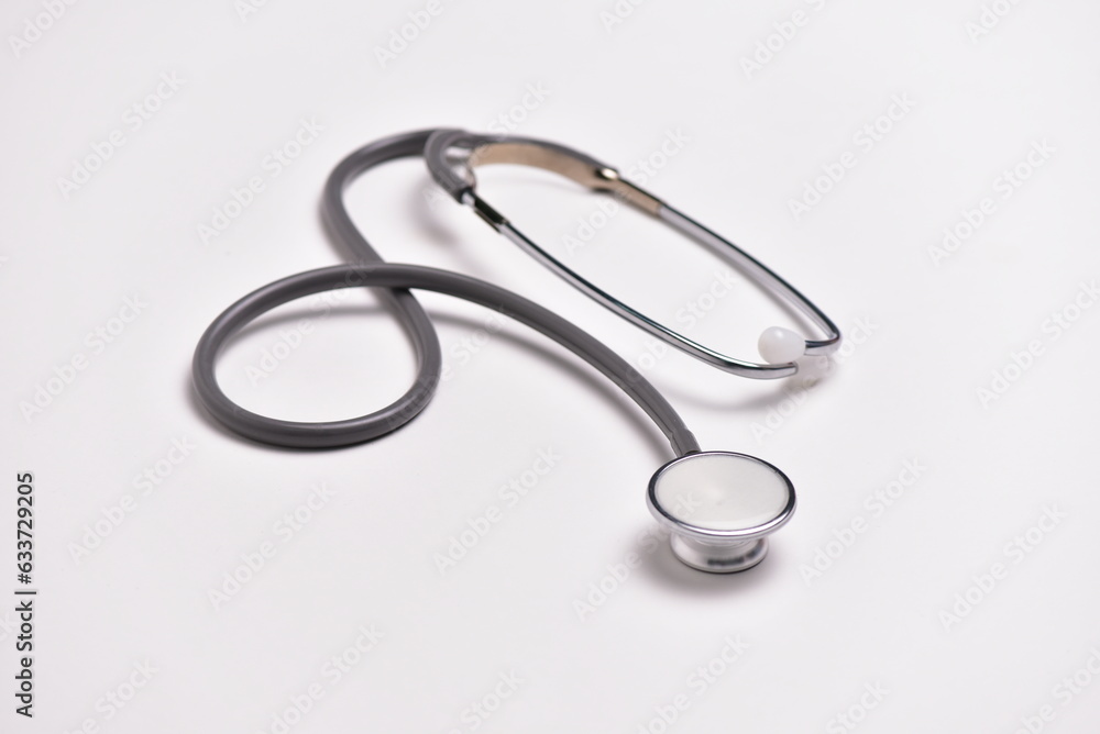 Stethoscope on white background. Health care concept, disease treatment, medical Stethoscope on white background. Health care concept, disease treatment, medical